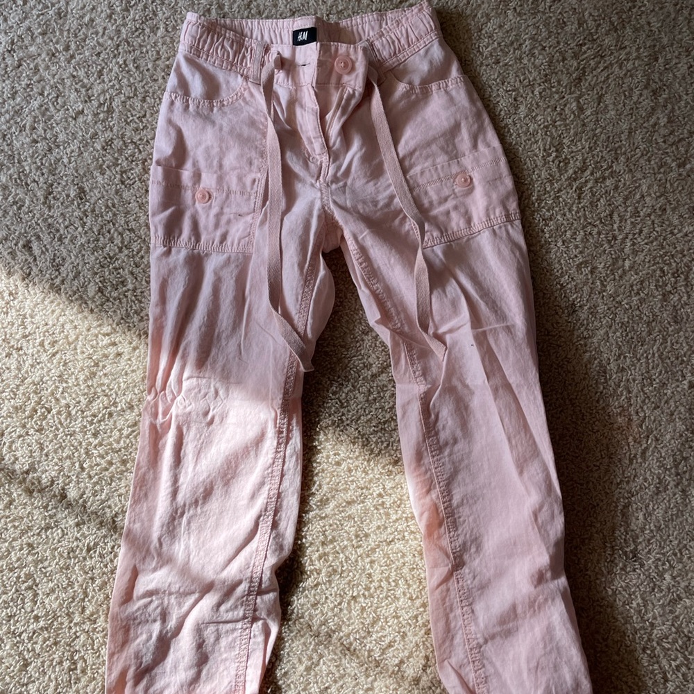 vintage peachy light pink breathable flow pants